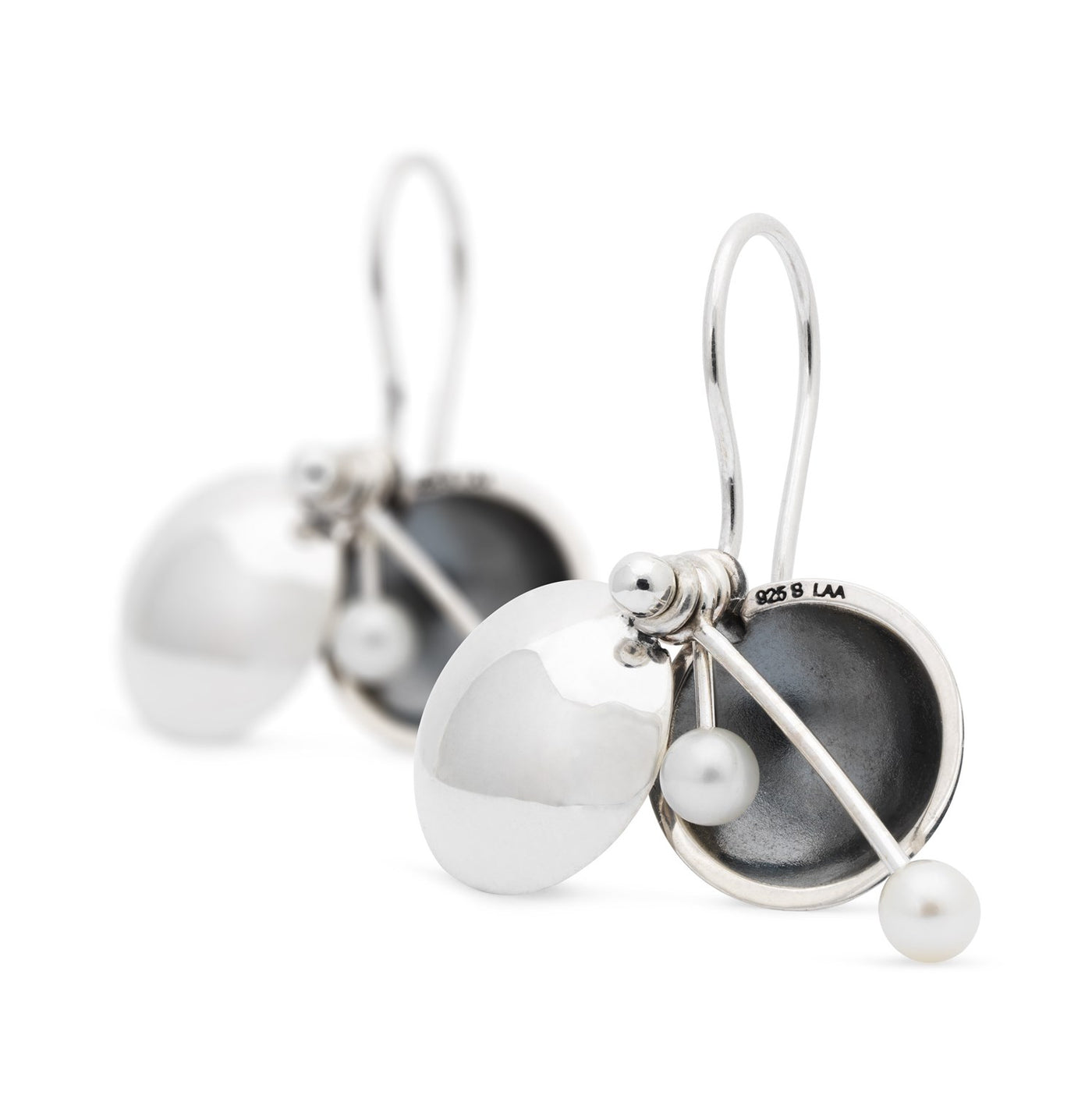 Secret Orb Earrings with Silver Earring Hooks